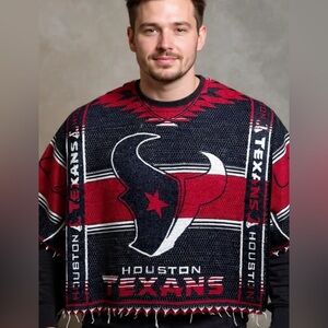 Houston Texans Custom Made Thick Unisex Poncho Serape Zarape